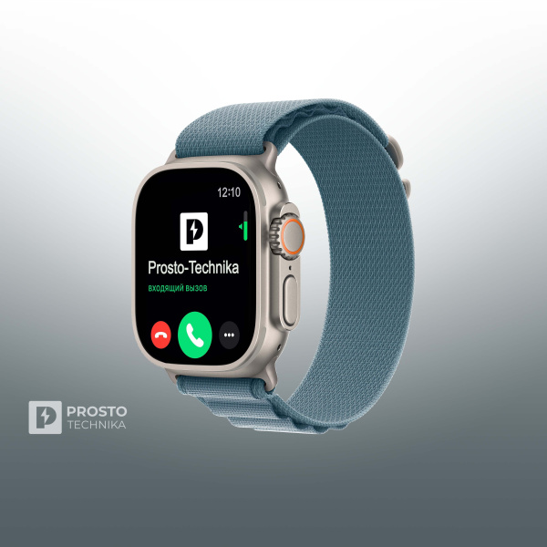 Умные часы Apple Watch Ultra 3, 49 мм, Natural Titanium Light Blue Alpine Loop M